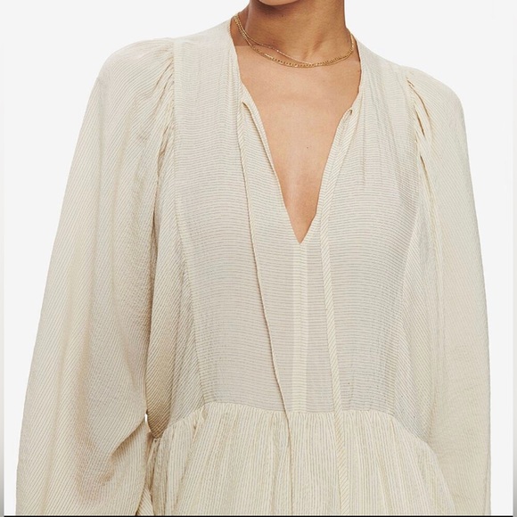 Anine Bing Madison dress in cream and black stripe, XXS - Picture 4 of 8